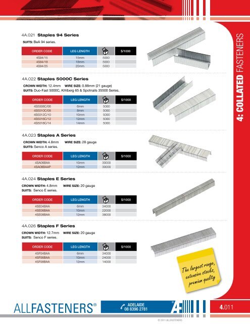 Collated Fasteners - All Fasteners