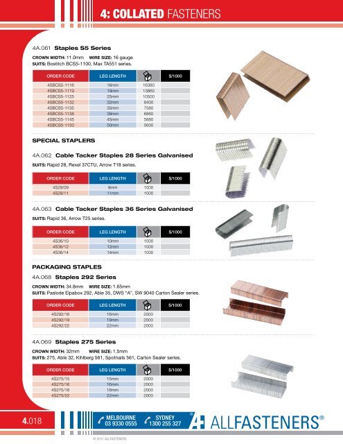 Collated Fasteners - All Fasteners