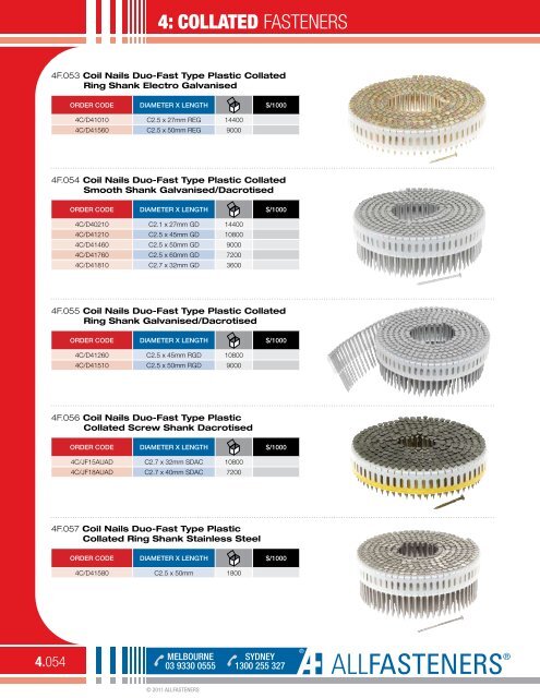 Collated Fasteners - All Fasteners