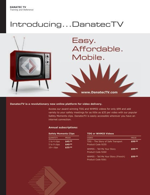 www.Danatec.com 1.800.465.3366 2012 Product Catalogue
