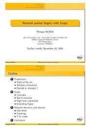 Network packet forgery with Scapy - SecDev.org