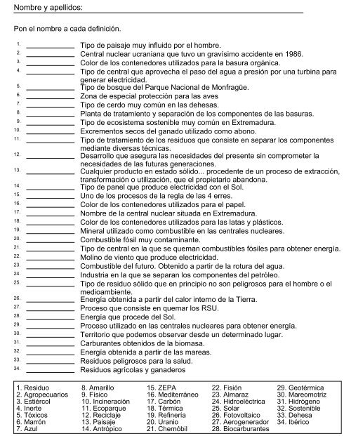 fichas fotocopiables - Contenidos Educativos Digitales