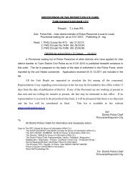 Inter Dist.Transfer (GE)- Waiting List - Thiruvananthapuram City Police