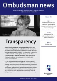 Ombudsman News Issue 91 - Financial Ombudsman Service