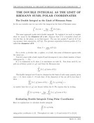 THE DOUBLE INTEGRAL AS THE LIMIT OF RIEMANN SUMS ...