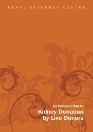 Kidney Donation by Live Donors - Renal Resource Centre