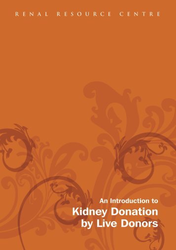 Kidney Donation by Live Donors - Renal Resource Centre