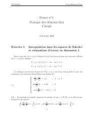 Séance n 4 Pratique des éléments finis Corrigé - Inria