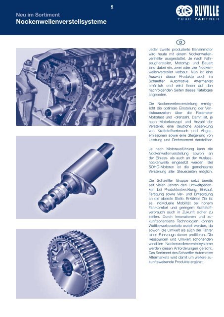 NOCKENWELLEN UND REPARATURSÃƒÂ„TZE CAMSHAFTS AND KITS