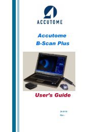 Accutome B-Scan Plus User's Guide - accutome ultrasound support