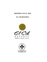 REPORTE ANUAL 2010 EL CID RESORTS