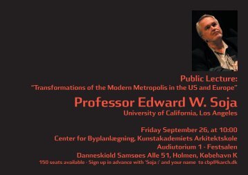 Professor Edward W. Soja - Kunstakademiets Arkitektskole
