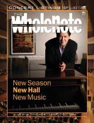 September 2009 - The Wholenote Magazine