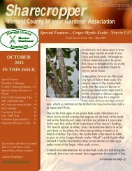 Tarrant County Master Gardener Association - Texas A&M AgriLife ...