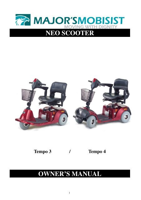 NEO SCOOTER OWNER'S MANUAL - Revolution Mobility
