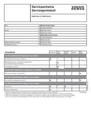 Serviceschema Serviceprotokoll - Volvo Penta Service