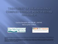 Treatment of Complex and High Risk Chronic Pain - American ...