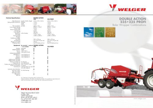 DOUBLE ACTION 235 PROFI - Welger Maschinenfabrik GmbH