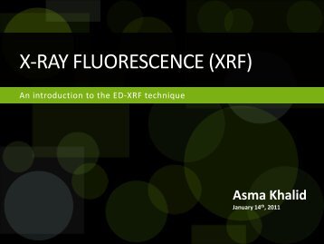 X-RAY FLUORESCENCE (XRF)