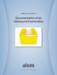 AIUM Practice Guideline for Documentation of an Ultrasound ...