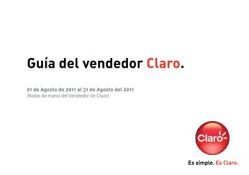 GuÃ­a del vendedor Claro. - opticell srl