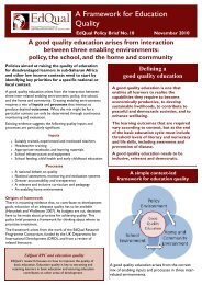 What is a Good Quality Education? - EdQual