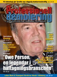 âOwe Person, en legendar i hÃ¥ltagningsbranschenâ - Pdworld.com