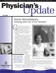 Home Hemodialysis: - Children's Mercy Hospitals and Clinics