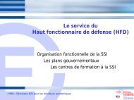 Le service du Haut fonctionnaire de défense (HFD)… - Académie de ...
