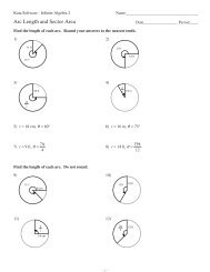 Arc Length and Sector Area Worksheet