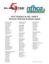 2012 Gladiator by SGI / NFHCA Division I National Academic Squad