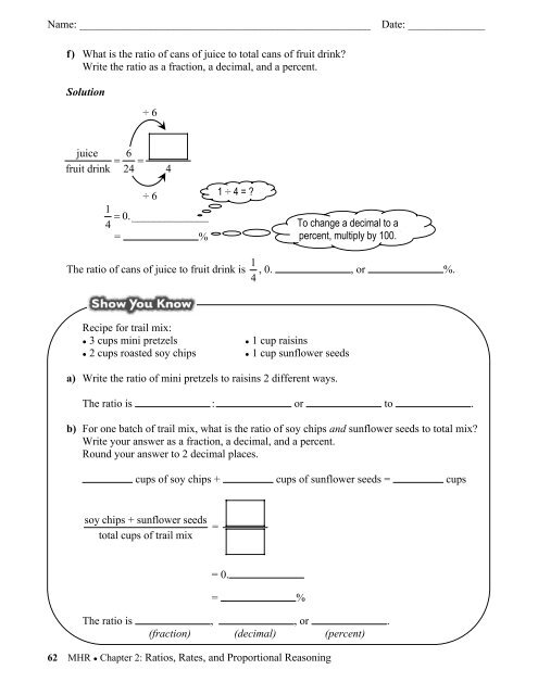 CHAPTER Ratios, Rates, and Proportional Reasoning