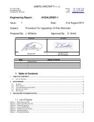 JABIRU AIRCRAFT PTY LTD Engineering Report: AVDALSR087-1 ...