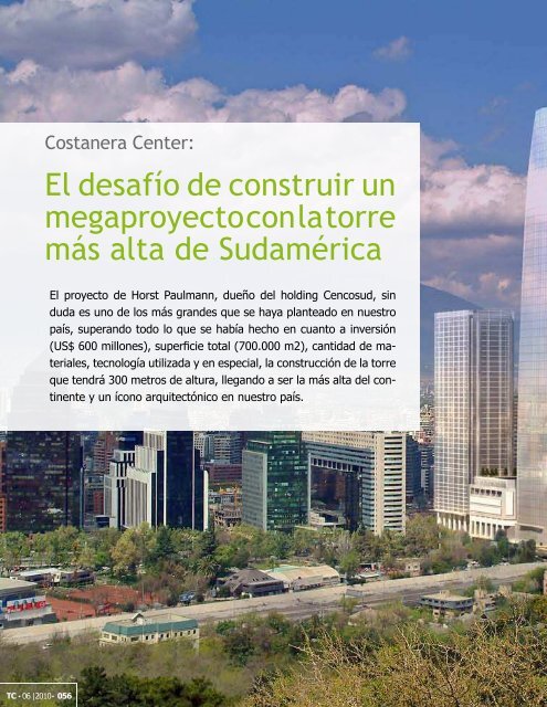 Costanera Center: El dEsafÃ­o dE construir un ... - ConcretOnline
