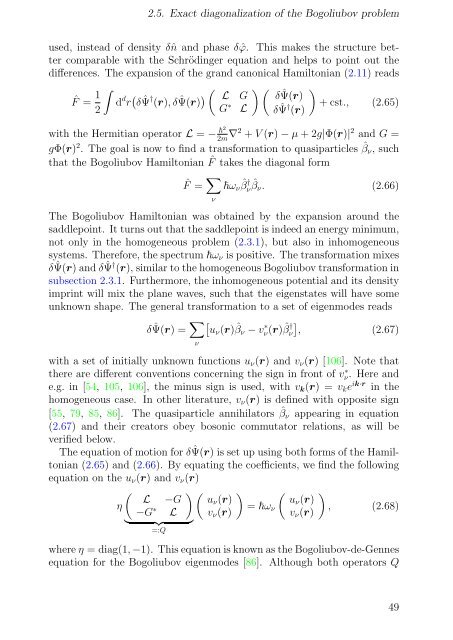 Bogoliubov Excitations of Inhomogeneous Bose-Einstein ...