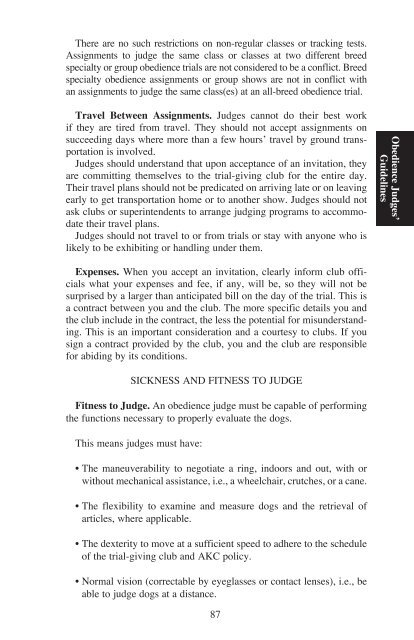 Obedience Regulations - American Kennel Club