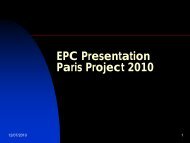 EPC Presentation Paris Project 2010 - Europa Distribution