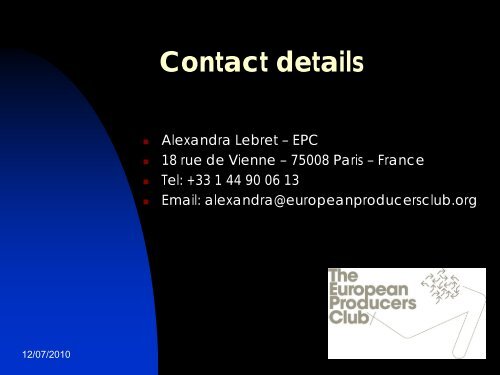 EPC Presentation Paris Project 2010 - Europa Distribution