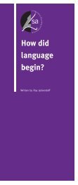 How did language begin? - Linguistic Society of America