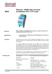 M035 Ethernet â RS485 data converter and Modbus RTU / TCP router