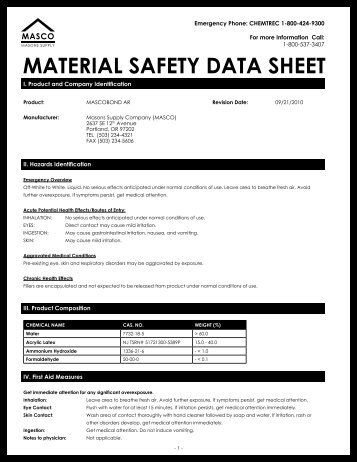 MASCOBOND AR-MSDS.pdf - masco.net