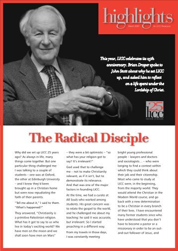The Radical Disciple (Highlights March 2007) ( pdf )