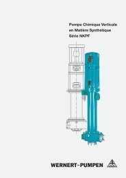 Tableau de Performances NKPF - Wernert-Pumpen GmbH