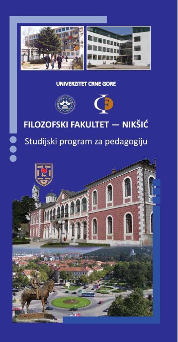 Pedagogija - Filozofski fakultet - Univerzitet Crne Gore