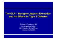 The GLP-1 Receptor Agonist Exenatide and its Effects in Type 2 ...