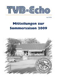 Mitteilungen zur Sommersaison 2009 - Tennisverein Bakum e.V.