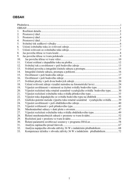 Řešené příklady - Magisterský program Inteligentní budovy