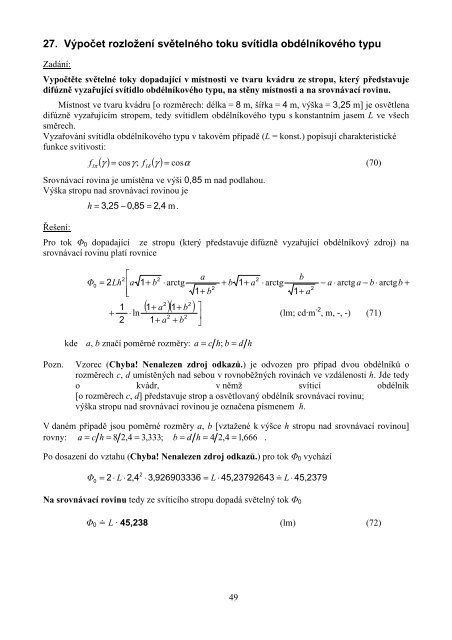 Řešené příklady - Magisterský program Inteligentní budovy