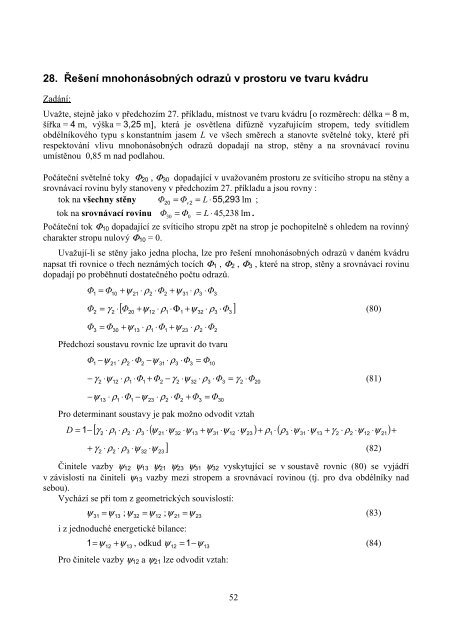 Řešené příklady - Magisterský program Inteligentní budovy