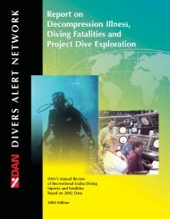 DAN 2004 Report on DCI, Diving Fatalities, and PDE - Divers Alert ...